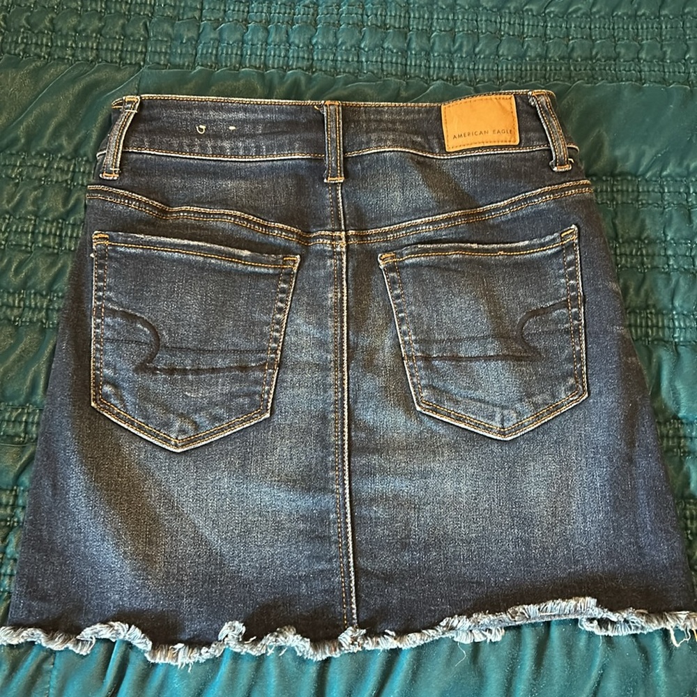 American Eagle hi rise mini denim skirt size 2